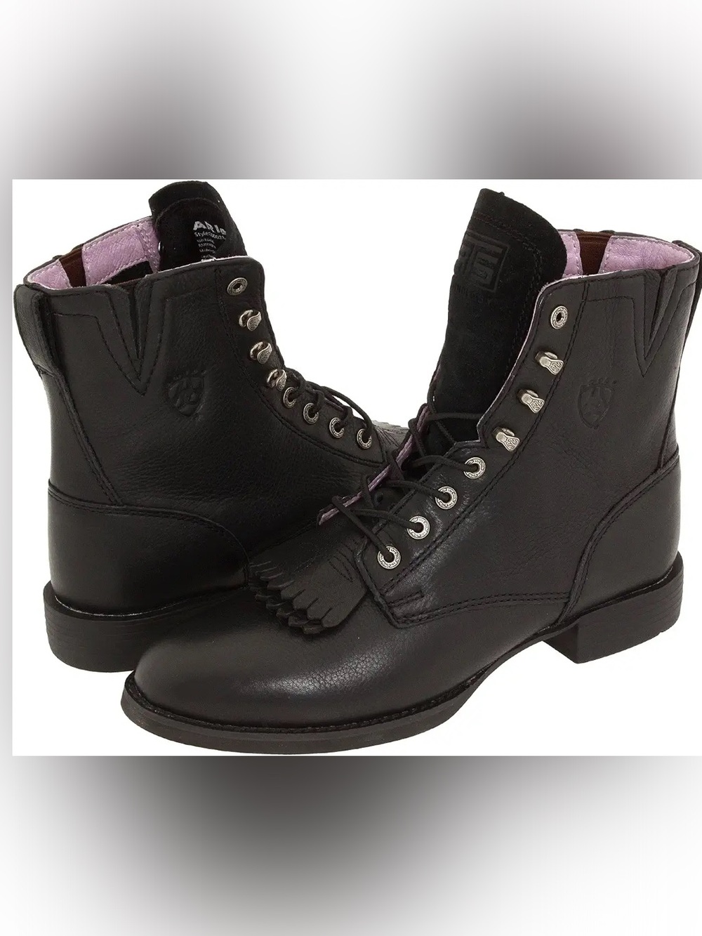 Ariat Heritage Lacer II Black Boots Size 8